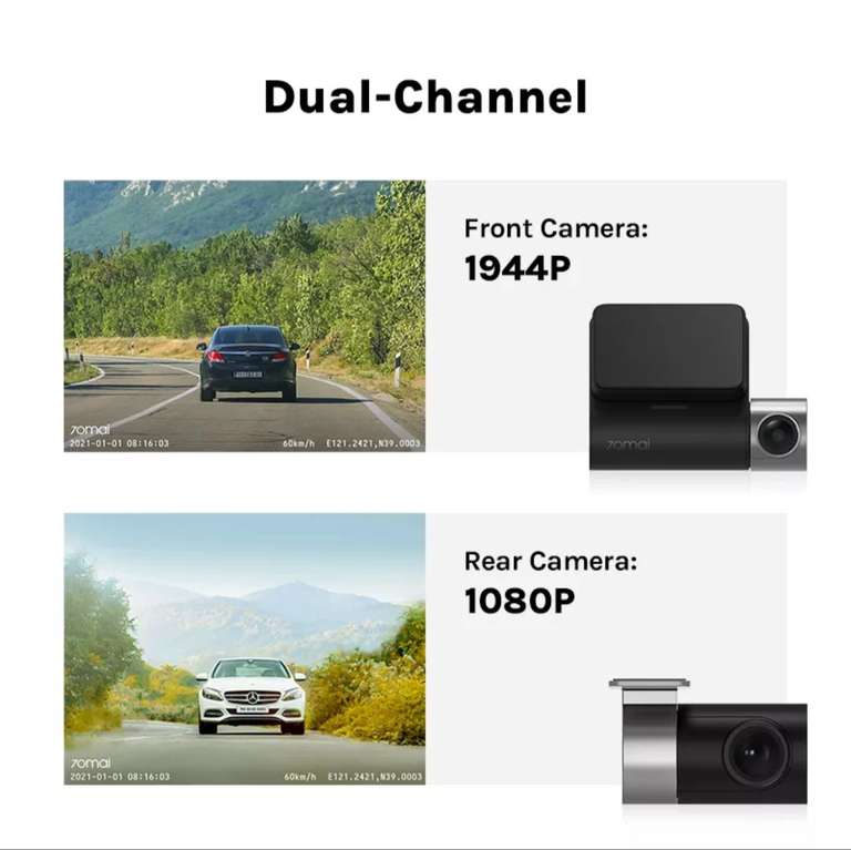 AliExpress: 70mai Dash Cam Pro Plus A500S mai + Cámara trasera LEER DESCRIPCIÓN.