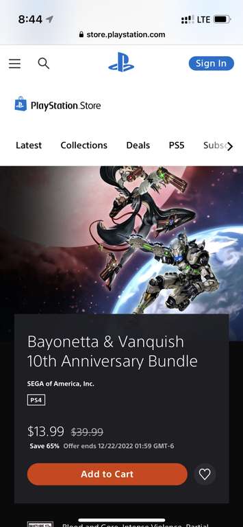 Bayonetta & Vanquish PS4 Digital en PS Store