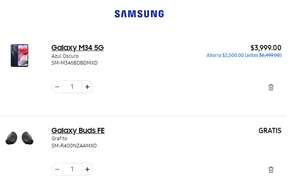 Samsung Store: Galaxy M34 5G - 6.5" Super AMOLED - (6+128GB) + GALAXY Buds FE