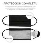 Amazon: Raganet, 100 Cubrebocas, Calidad Premium Color Negro, Termosellado con 3 Capas de Protección, Mascarilla Desechable (100 PACK)