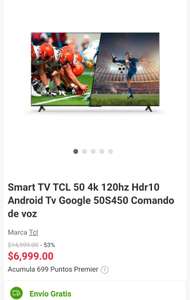 Linio: Pantalla TCL 50" 4K Android TV