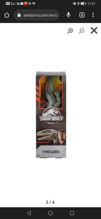 Sanborns: Jurassic World , Spinosaurus de 12 pulgadas, Dinosaurio de Juguete
