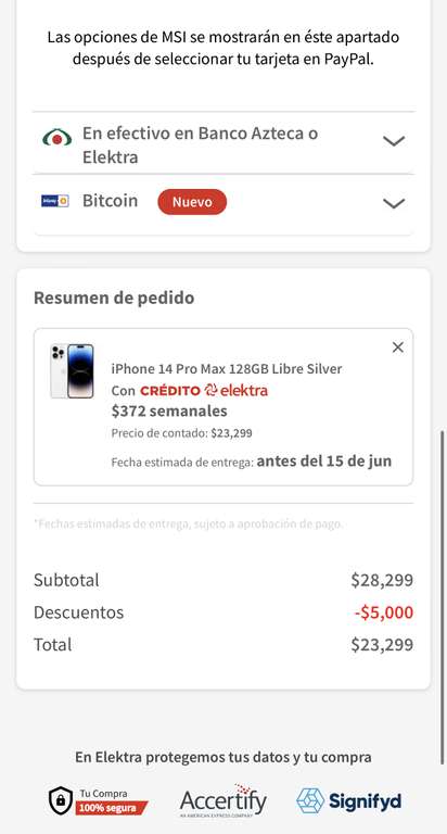 Elektra la rompió -5000 con PayPal + HSBC Iphone 14 PRO MAX