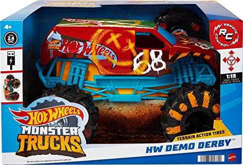 Amazon: Hot Wheels Radio Control Monster Trucks Demo Derby 1:24 (y entra en promo de lleva 2 y ahorra 10%)