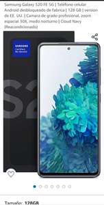Amazon: Samsung Galaxy S20 FE 5G Desbloqueado. 128 GB | version de EE. UU. Cloud Navy (Reacondicionado)