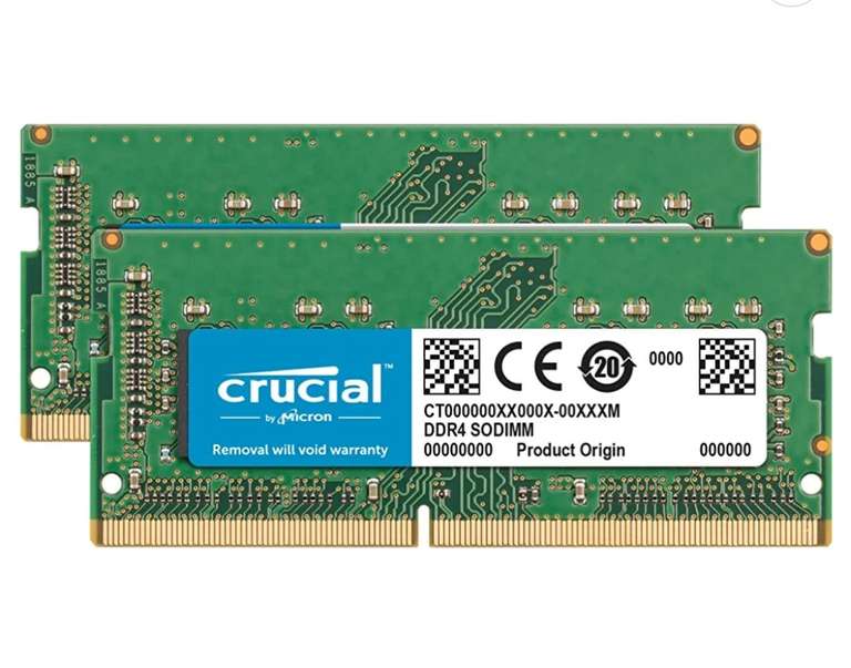 Amazon Crucial RAM 16 GB (2 x 8 GB) DDR4 3200 MHz CL22