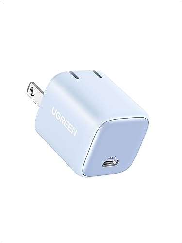 UGREEN 20W Cargador USB C Portátil Carga Rápida Compatible con iPhone 15 14  Pro, Galaxy S24