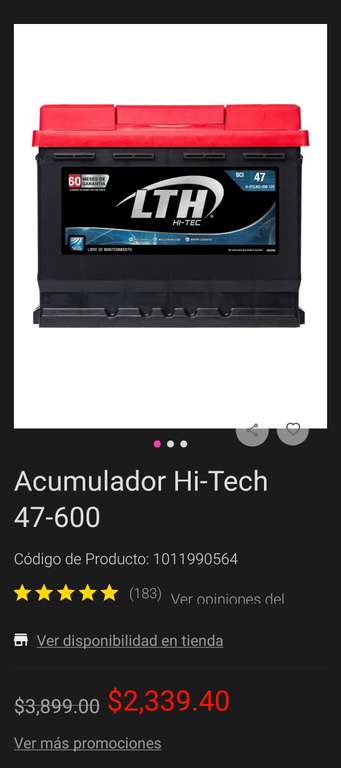 Liverpool: Acumulador Hi-Tech 47-600