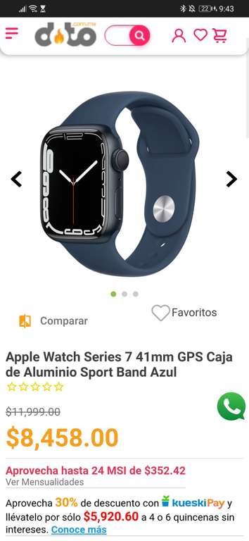 DOTO - Kueski: Apple Watch Series 7 41mm GPS