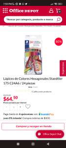 Office Depot: Colores Hexagonales Staedtler 24pzs | Recoger en tienda
