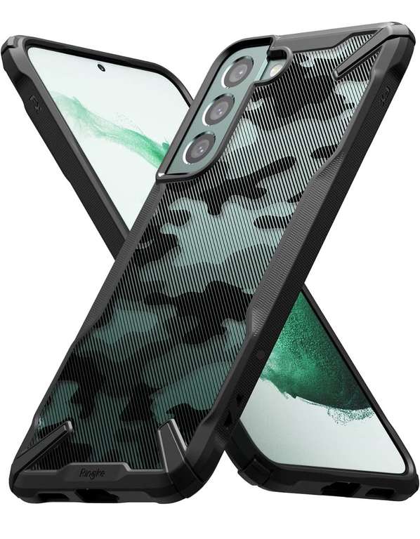 Amazon : Ringke Fusion-X Samsung Galaxy S22 5G (2022) Carcasa Protección Resistente Impactos TPU + PC Case - Camo Black