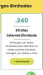 Ouimovil: Internet Ilimitado 30 días por $240