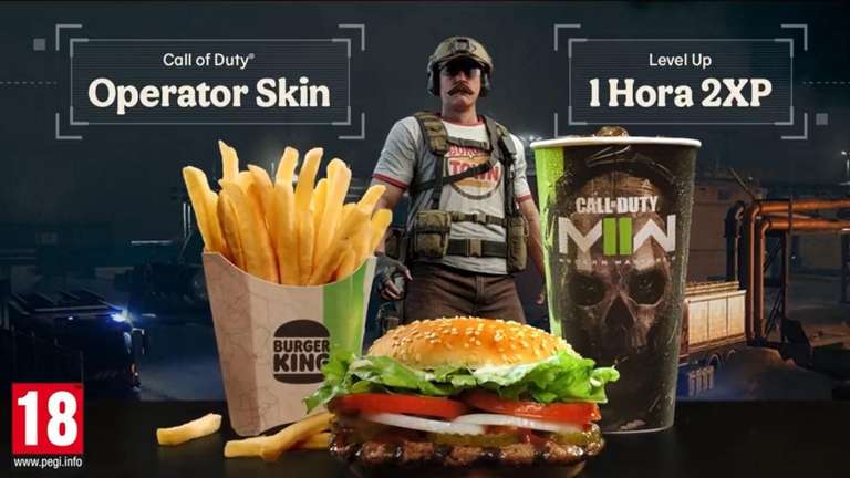 Skin de Burger king call of DUTY modern warfare 2(GRATIS)
