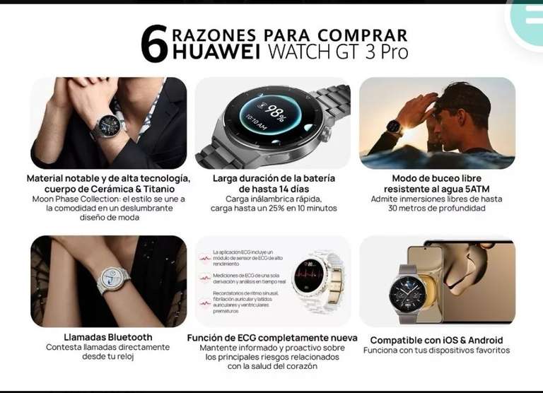 Mercado Libre: Huawei Watch GT3 PRO (Santander, BBVA ó Banamex)
