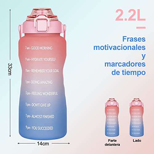 Amazon: Botella para agua 2.2L