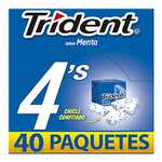 Amazon: Trident 4'S Menta, 208 Gramos