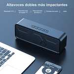 Amazon: Bocina Bluetooth 5.0 Altavoz Inalámbrico Impermeable con Sonido Estéreo HD Bajos Profundos, Reproducción Manos Libres
