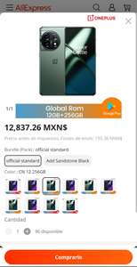 AliExpress: Celular ONEPLUS 11 5G (12GB/256GB) rom global