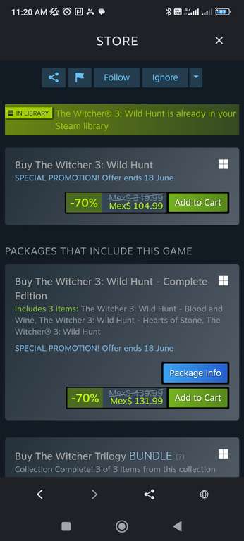 Steam - The Witcher collection