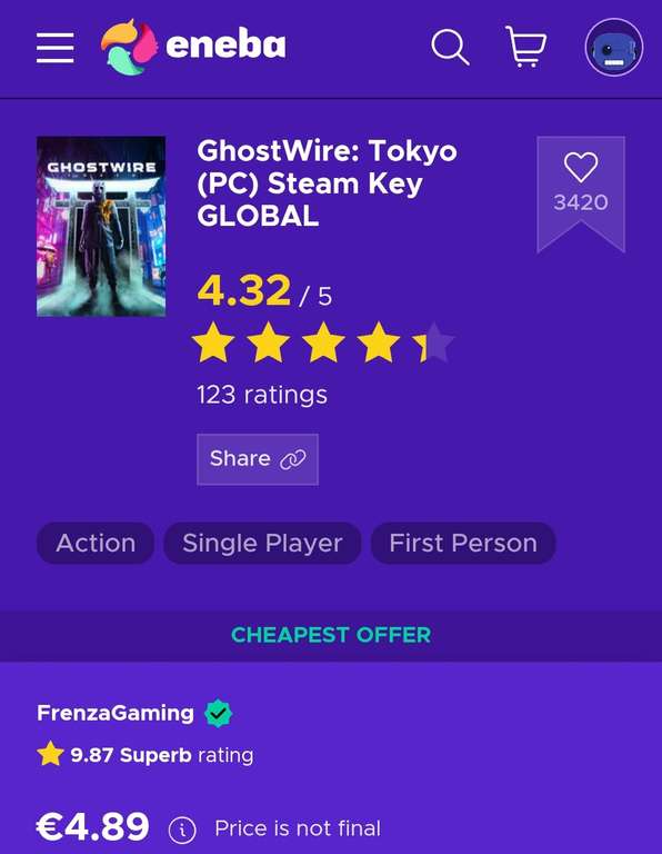 Eneba: GhostWire: Tokyo (PC) Steam Key GLOBAL