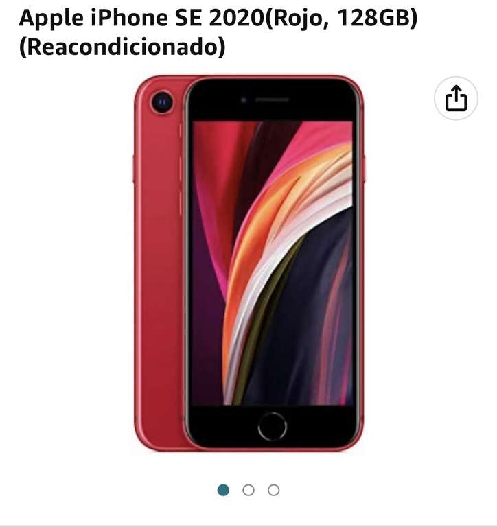Amazon: Apple iPhone SE 2020(Rojo, 128GB)(Reacondicionado)