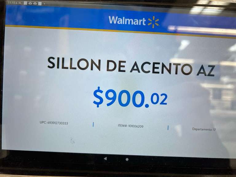 Walmart: Silla de acento Hometrends Azul