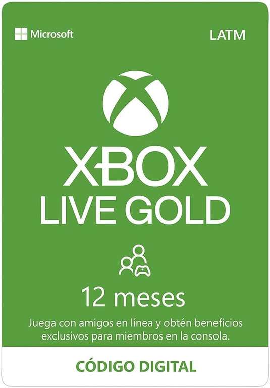 Gamivo: Xbox live gold 12 meses GLOBAL (4 códigos de 3 meses)