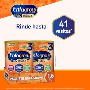 Amazon: Enfagrow - Alimento Premium PROSELECT Etapa 3 para bebes - 1.6 Kilos - Rinde 41 Porciones - Planea & Ahorra