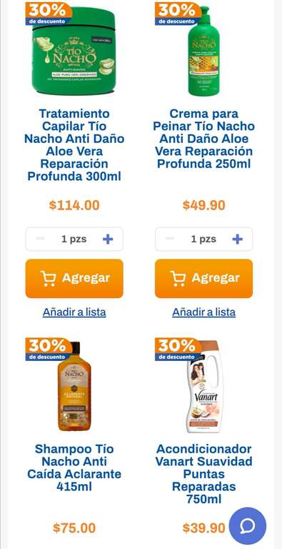 Chedraui: 30% de descuento en shampoos Tío Nacho, Vanart y Fermodyl seleccionados