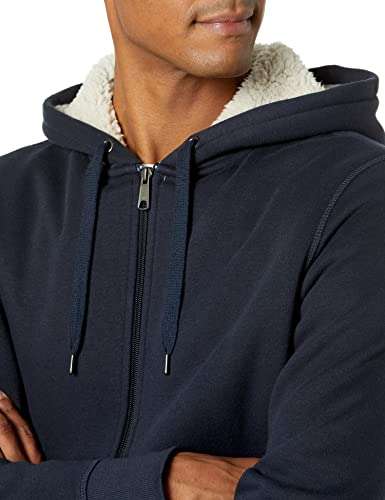 Amazon Essentials - Sudadera de forro polar con capucha y cierre completa para hombre