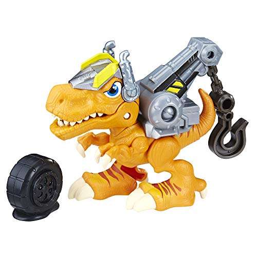 AMAZON Playskool Dinosaurios Chomp Squad - Pack de 3 Dinosaurios: Splash Extinguidor, Tow Zone Grúa, Drill Perforador