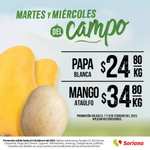 Soriana: Martes y Miércoles del Campo 7 y 8 Febrero: Papa Blanca $24.80 kg • Mango Ataulfo $34.80 kg