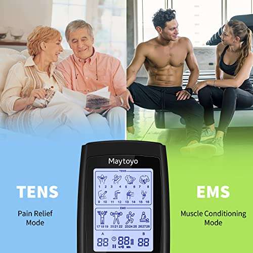 Amazon: TENS Electroestimulador de Pulso, Masajeador Muscular Digital Recargable con 28 Modos y 40 Intensidades para Relajar