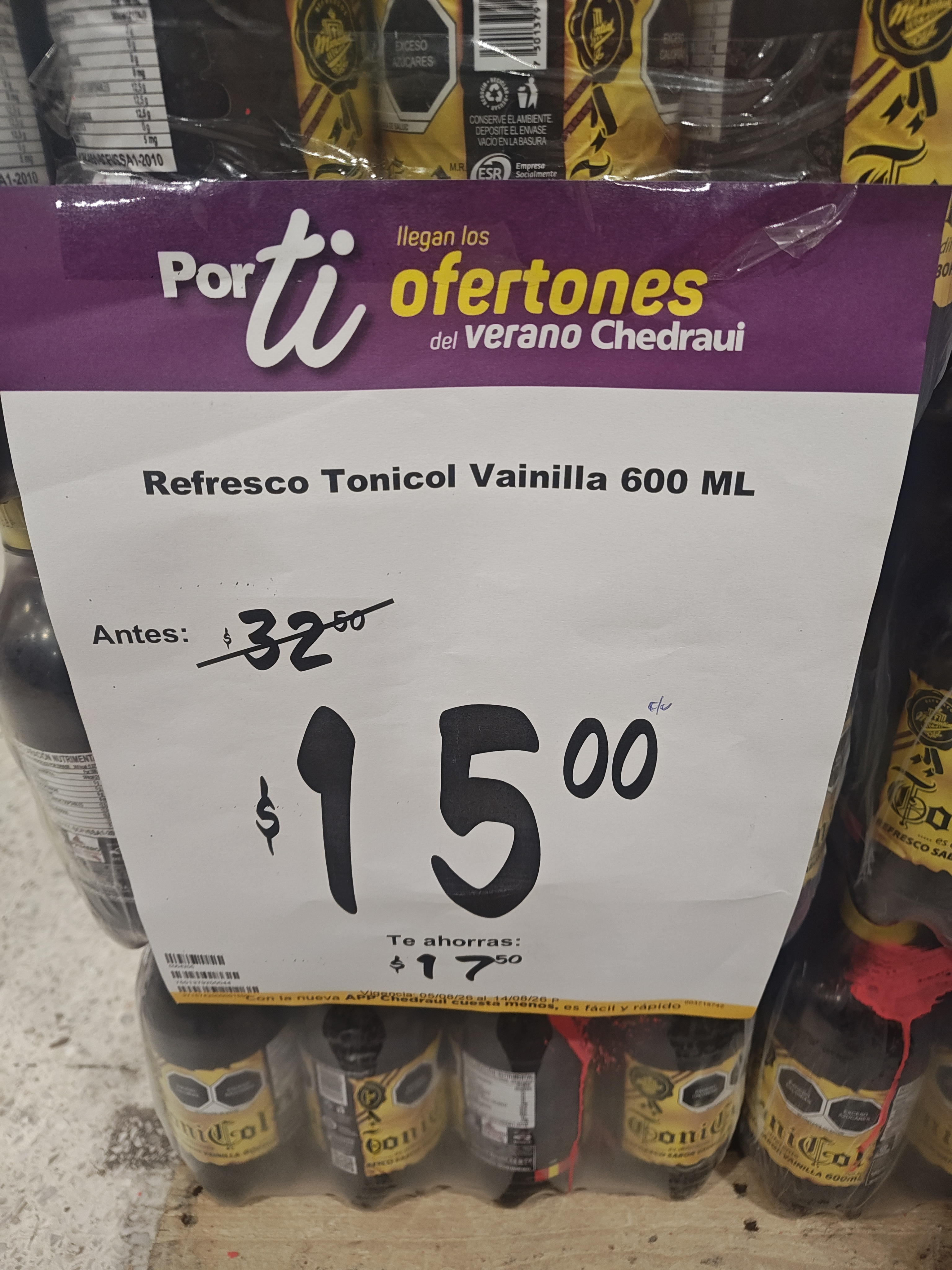 Chedraui: Refresco Tonicol Vainilla
