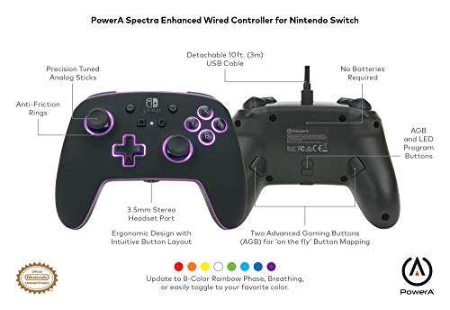 Amazon: PowerA Spectra Control Mejorado Alámbrico para Nintendo Switch - Standard Edition