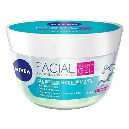 Amazon: NIVEA Gel Facial Refrescante Cuidado Facial (200 ml) con ácido hialurónico