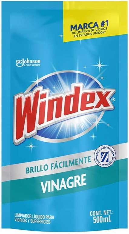 Amazon Windex Windex Vinagre, Sin Amoníaco, Repuesto 500 Ml, color, 1 count