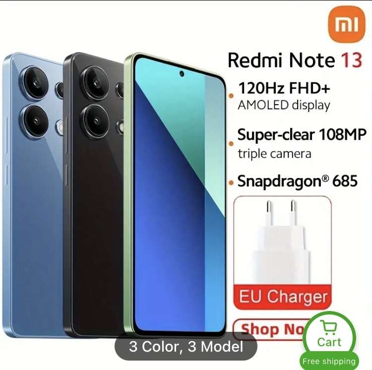 Temu: Xiaomi Redmi Note 13 4g Global Version Smartphone 108MP