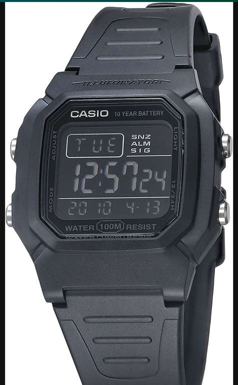 Amazon: Casio Reloj cuarzo hombre con (modelo: W-800H-1BVCF)