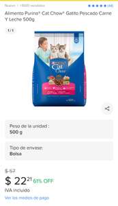 Mercado Libre: Purina Cat Chow gatitos 500 g