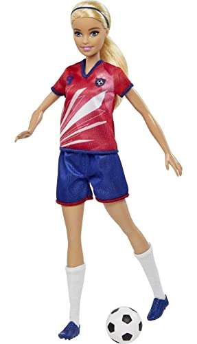 Amazon: Barbie Profesiones Futbol Playera Roja Muñeca para niñas a Partir de 3 años