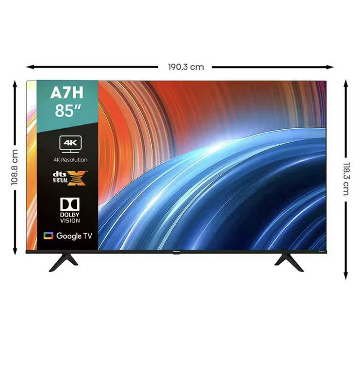 Liverpool: Pantalla Hisense LED Smart TV de 85 pulgadas 4K/UHD 85a7h con Android TV