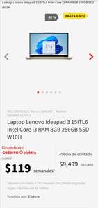 Elektra: Laptop Lenovo Ideapad 3 15ITL6 Intel Core i3 RAM 8GB 256GB SSD W10H