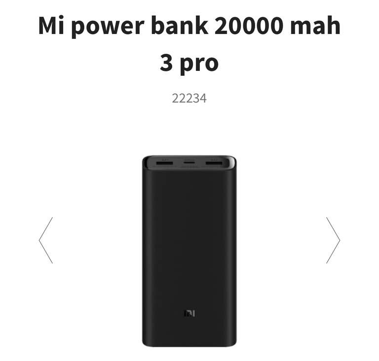 Telcel: XIAOMI Mi powerbank 20000 mah 3 pro 45W