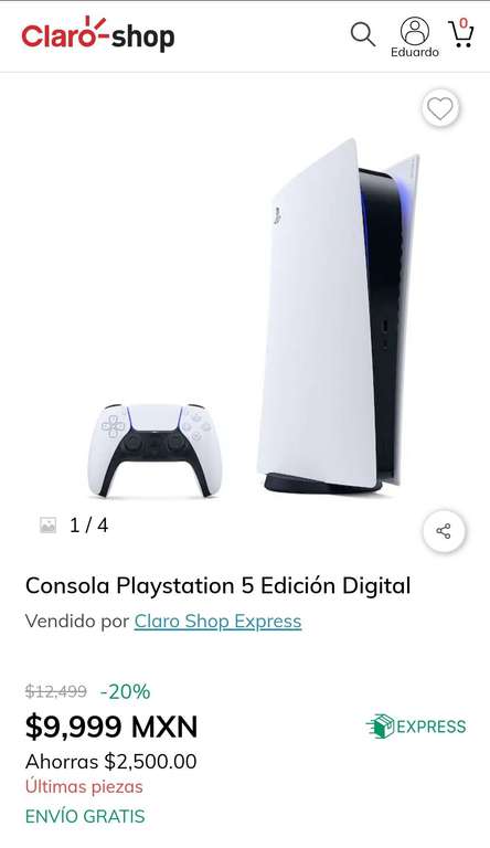 Claro Shop: Consola PlayStation 5 digital