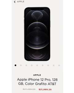 El Palacio de Hierro: Apple iPhone 12 Pro, 128 GB, Color Grafito AT&T
