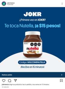 Jokr: nuevos usuarios Nutella a $15