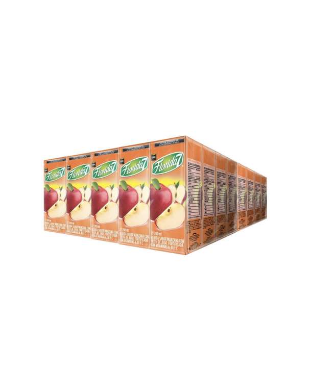 Amazon planea y cancela: Florida 7, 40 Pack Bebida Sabor Manzana 200 ml cada uno.