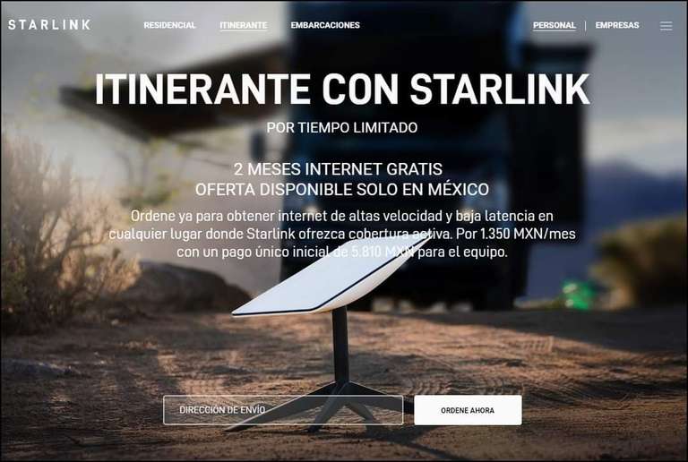 Starlink Kit de Internet Satelital Estándar