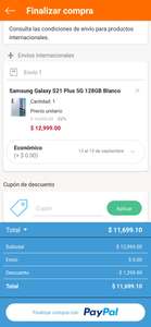 Linio, Samsung Galaxy s21 plus paypal
